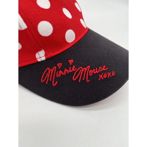 Girls Minnie Mouse Ears Hat Baseball Cap Disney Parks Disneyland Polka Dots - Picture 2 of 7